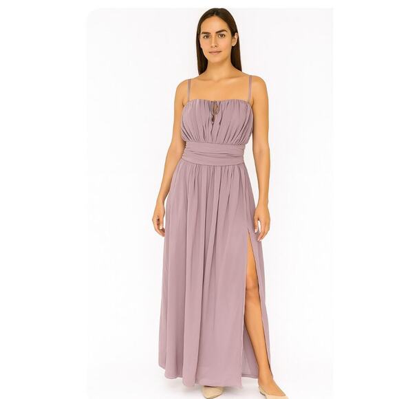 CELEBRATE DB STUDIO chiffon gathered bodice dress bridesmaid NEW SZ 22 Quartz - Picture 1 of 13
